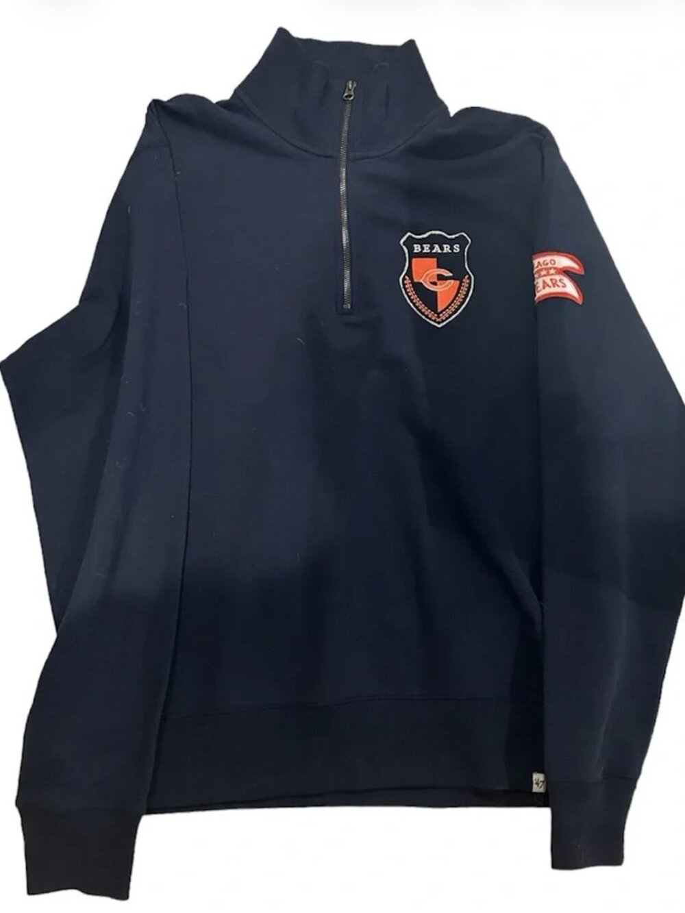 Chicago Bears Quarter Zip Men's Large NFL 47' Brand Warm Unisex